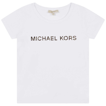 tekstylia Dziewczynka T-shirty z krótkim rękawem MICHAEL Michael Kors  Biały