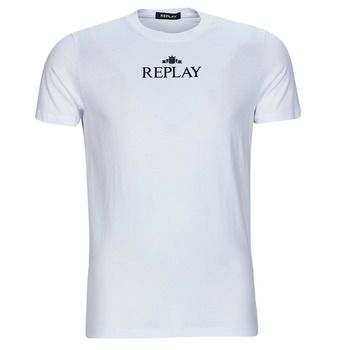 tekstylia Męskie T-shirty z krótkim rękawem Replay M6473 Biały