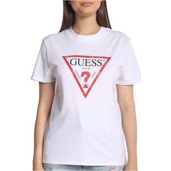 tekstylia Damskie T-shirty i Koszulki polo Guess W2BI69 K8FQ1 Biały