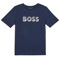tekstylia Chłopiec T-shirty z krótkim rękawem BOSS J25O03-849-C Marine