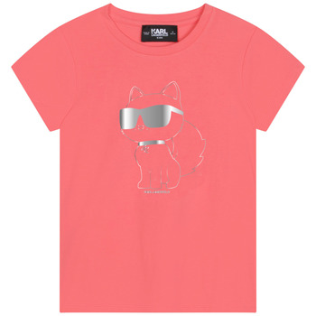 tekstylia Dziewczynka T-shirty z krótkim rękawem Karl Lagerfeld Z15413-43D-J Koral