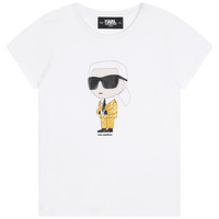 tekstylia Dziewczynka T-shirty z krótkim rękawem Karl Lagerfeld Z15417-N05-B Biały