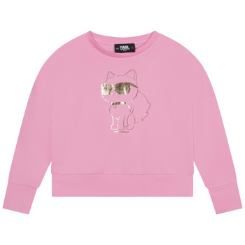 tekstylia Dziewczynka Bluzy Karl Lagerfeld  Różowy