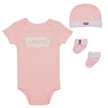 tekstylia Dziecko Piżama / koszula nocna Levi's LHN BATWING ONESIE HAT BOOTIE Różowy / Biały