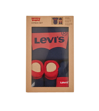 Levi's LHN BATWING ONESIE HAT BOOTIE Marine / Czerwony