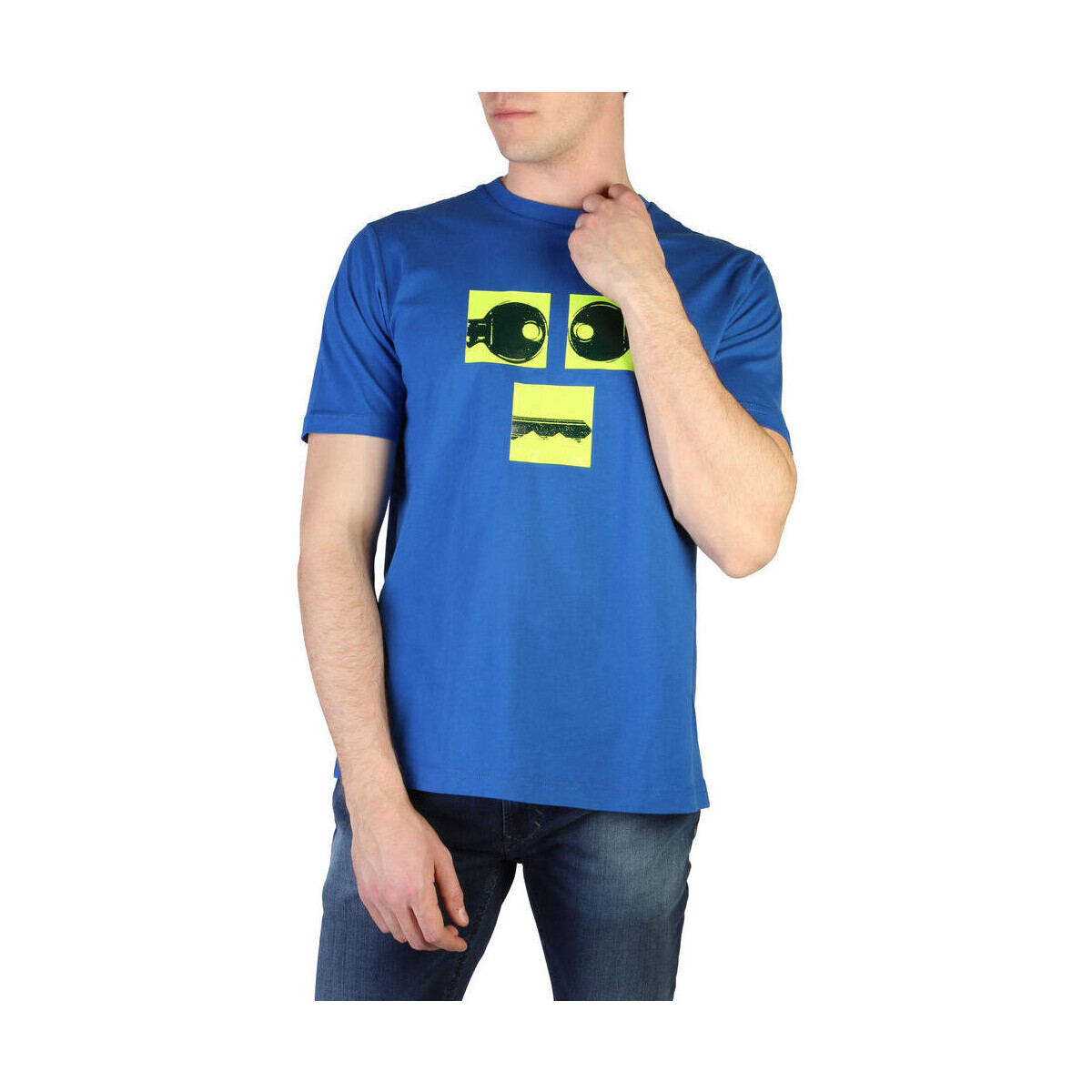 tekstylia Męskie T-shirty z krótkim rękawem Diesel - t_just_t23 Niebieski