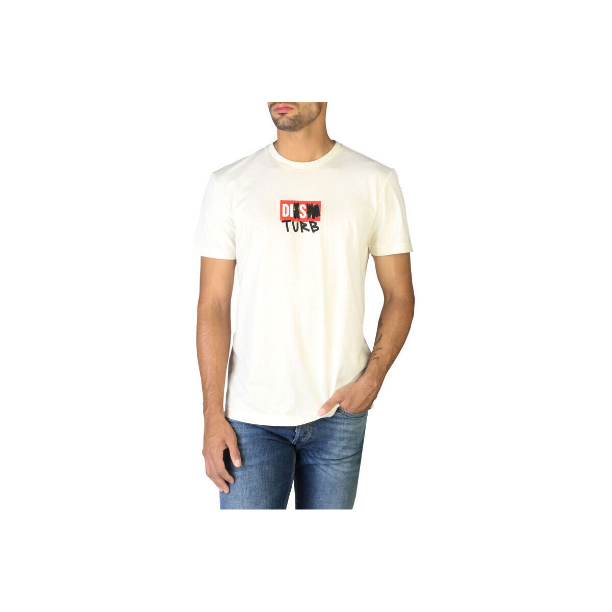 tekstylia Męskie T-shirty z krótkim rękawem Diesel - t-diegos-b10_0gram Biały