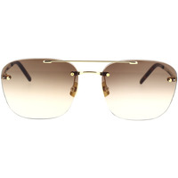 Zegarki & Biżuteria  okulary przeciwsłoneczne Yves Saint Laurent Occhiali da Sole Saint Laurent SL309 Rimless 003 Złoty