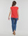 tekstylia Damskie T-shirty z krótkim rękawem Only ONLJASMINA S/S V-NECK LACE TOP Czerwony