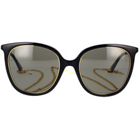 Zegarki & Biżuteria  Damskie okulary przeciwsłoneczne Gucci Occhiali da Sole  con Catena GG1076S 001 Czarny