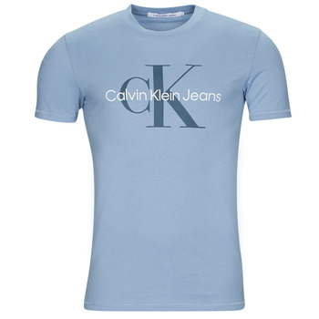 tekstylia Męskie T-shirty z krótkim rękawem Calvin Klein Jeans MONOLOGO TEE Niebieski