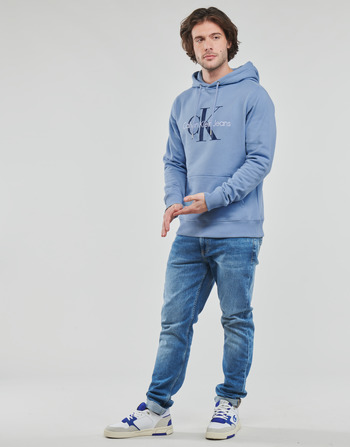 Calvin Klein Jeans MONOLOGO REGULAR HOODIE Niebieski