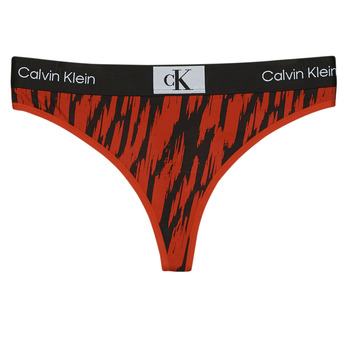 Bielizna Damskie Stringi  Calvin Klein Jeans MODERN THONG Czarny / Czerwony