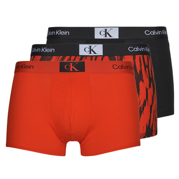 Bielizna Męskie Bokserki Calvin Klein Jeans TRUNK 3PK X3 Czarny / Czerwony