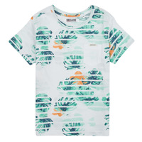 tekstylia Chłopiec T-shirty z krótkim rękawem Deeluxe ZONIA TS B m+ Biały / Niebieski