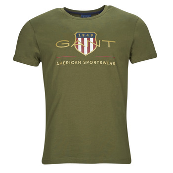 tekstylia Męskie T-shirty z krótkim rękawem Gant ARCHIVE SHIELD Kaki