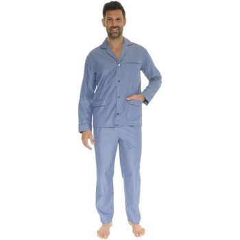 tekstylia Męskie Piżama / koszula nocna Le Pyjama Français VILLEREST Niebieski