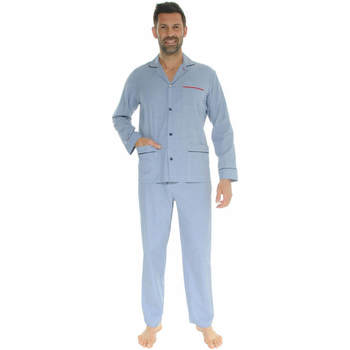 tekstylia Męskie Piżama / koszula nocna Le Pyjama Français PRECIEUX Niebieski