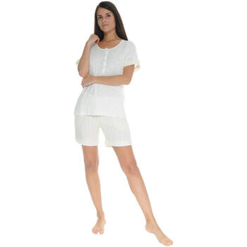 tekstylia Damskie Piżama / koszula nocna Pilus ORLEANE Biały
