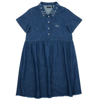 tekstylia Dziewczynka Sukienki krótkie Ikks XW30182 Niebieski