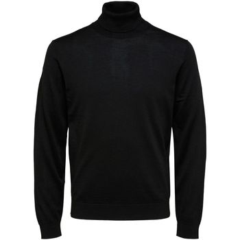 tekstylia Męskie Swetry Selected 16084840 SLHTOWN-BLACK Czarny