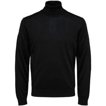tekstylia Męskie Swetry Selected 16084840 SLHTOWN-BLACK Czarny