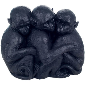 Dom Statuetki i figurki  Signes Grimalt Rysunek 3 Małpy Czarny