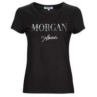 tekstylia Damskie T-shirty z krótkim rękawem Morgan DATTI Czarny
