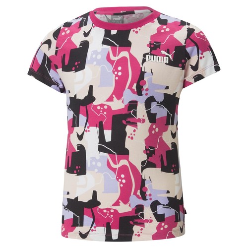 tekstylia Dziewczynka T-shirty z krótkim rękawem Puma ESS STREET ART LOGO Wielokolorowy