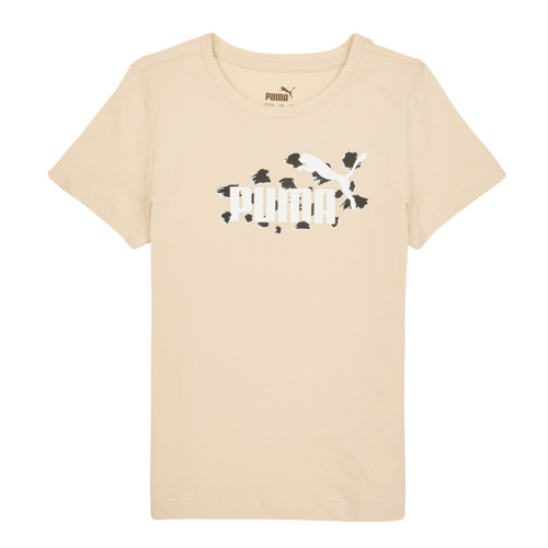 tekstylia Dziewczynka T-shirty z krótkim rękawem Puma ESS ANIMAL TEE Beżowy