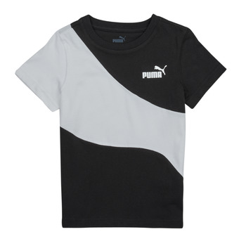 tekstylia Chłopiec T-shirty z krótkim rękawem Puma PUMA POWER CAT Czarny / Biały