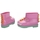 Buty Dziecko Kozaki i kalosze Melissa MINI  Rain Boot+Fábula B - Green/Pink Różowy