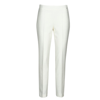 tekstylia Damskie Spodnie z pięcioma kieszeniami BOSS Tiluna_sidezip6 Biały