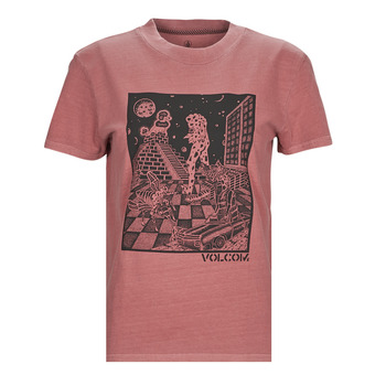 tekstylia Damskie T-shirty z krótkim rękawem Volcom VOLCHEDELIC TEE Różowy