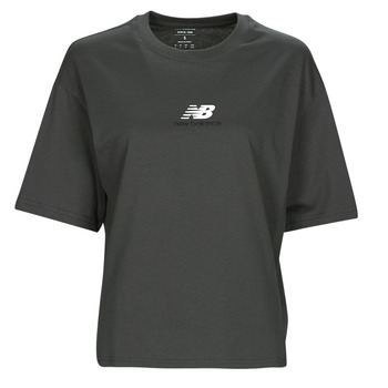 tekstylia Damskie T-shirty z krótkim rękawem New Balance Athletics 1/4 Zip Czarny