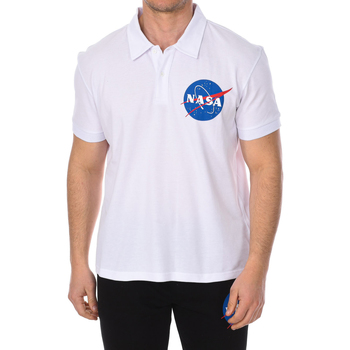 tekstylia Męskie Koszulki polo z krótkim rękawem Nasa NASA16PO-WHITE Biały