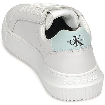 Calvin Klein Jeans CHUNKY CUPSOLE LACEUP MON LTH WN Biały / Zielony