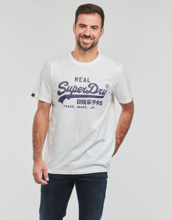 tekstylia Męskie T-shirty z krótkim rękawem Superdry VINTAGE VL NOOS TEE Biały