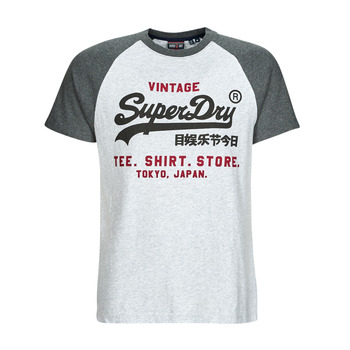 tekstylia Męskie T-shirty z krótkim rękawem Superdry VINTAGE VL HERITAGE RGLN TEE Szary