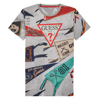 tekstylia Chłopiec T-shirty z krótkim rękawem Guess FLAG PRINT Wielokolorowy