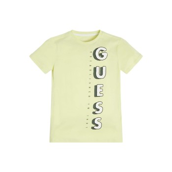 tekstylia Chłopiec T-shirty z krótkim rękawem Guess SS T SHIRT Beżowy