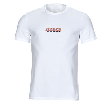 tekstylia Męskie T-shirty z krótkim rękawem Guess MAKSIM CN SS TEE Biały