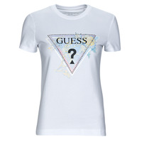 tekstylia Damskie T-shirty z krótkim rękawem Guess SS CN ALVA TEE Biały