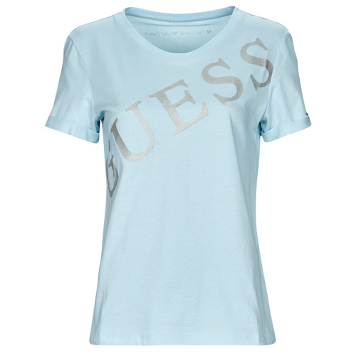 tekstylia Damskie T-shirty z krótkim rękawem Guess SS CN BENITA TEE Niebieski