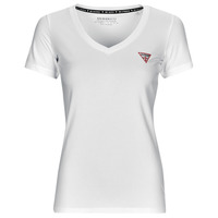 tekstylia Damskie T-shirty z krótkim rękawem Guess SS VN MINI TRIANGLE TEE Biały