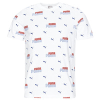 tekstylia Męskie T-shirty z krótkim rękawem Puma ESS+ LOGO POWER AOP Biały