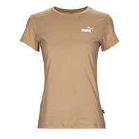 tekstylia Damskie T-shirty z krótkim rękawem Puma ESS EMBROIDERY Beżowy
