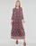 tekstylia Damskie Sukienki długie Ikks BW30015 Różowy