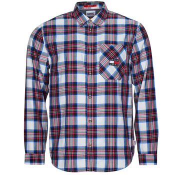 tekstylia Męskie Koszule z długim rękawem Tommy Jeans TJM RELAXED FLANNEL SHIRT Multicoloured 