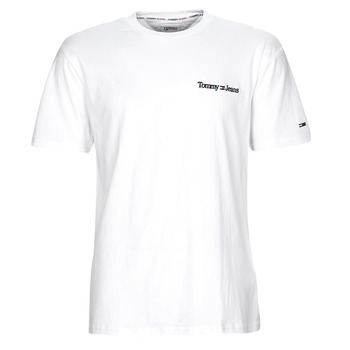 tekstylia Męskie T-shirty z krótkim rękawem Tommy Jeans TJM CLSC LINEAR CHEST TEE Biały